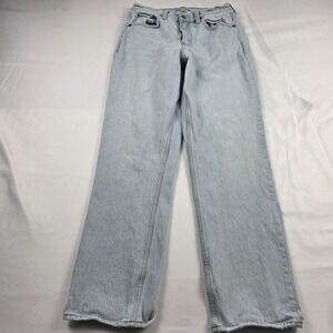 Abercrombie & Fitch Jeans Womens 6R Light Wash Blue 90s Straight Curve Love